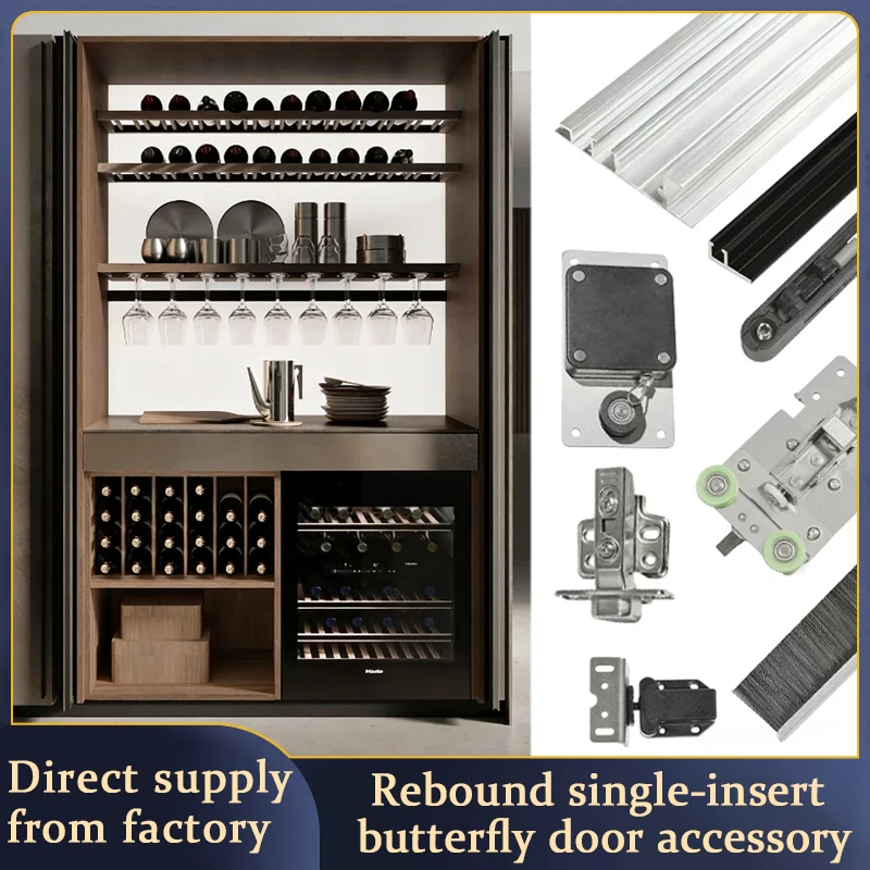 

Heavy Duty Stainless Steel Folding Rotary Door Track With Retractable Sliding Rail For Cabinet Wardrobe Bookcase Furniture