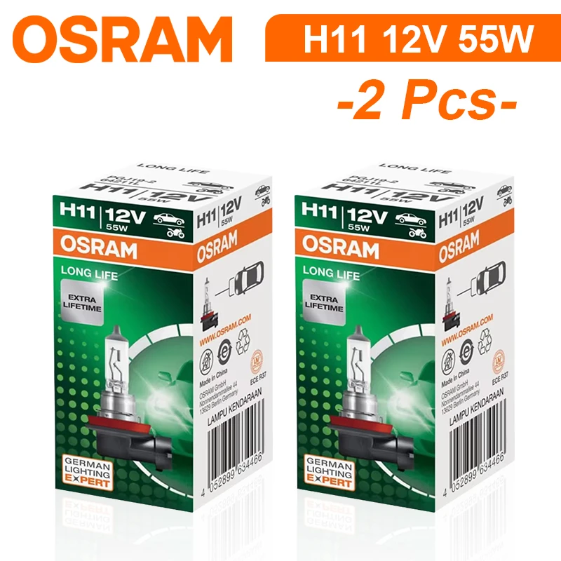 OSRAM LONG LIFE 9005 HB3 Car Halogen Light 12V 60W High Low Beam 3200K P20d Fog Light Bulbs Headlight Driving 3200K ORIGINAL