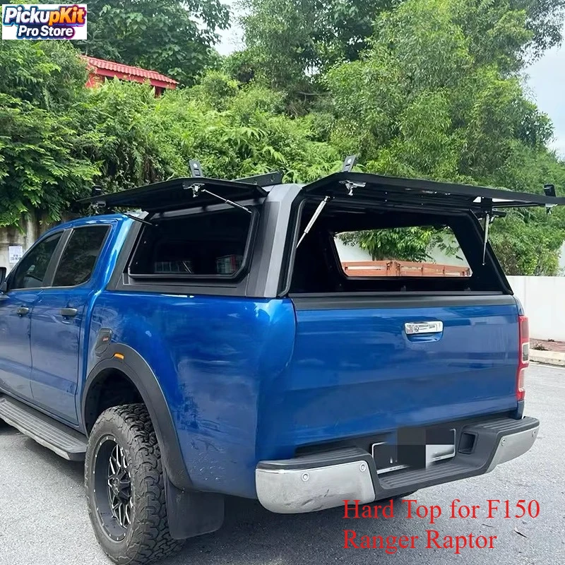 

Pickup Truck Canopy Hardtop Black Topper Waterproof Aluminum Alloy Camper for F150 Ranger Raptor