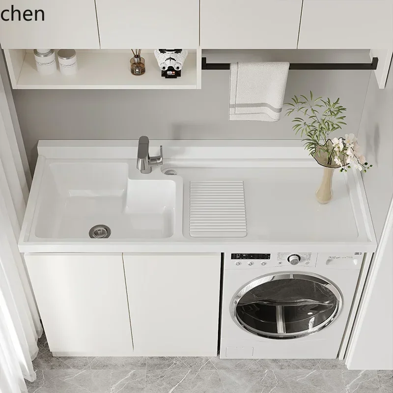 ysg-a Aluminum Balcony Washing Machine Cabinet Combination Balcony Cabinet Washing Machine Cabinet Companion