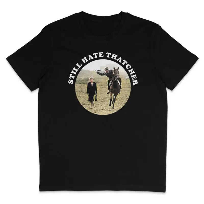 Still Hate Thatcher Roundel Top Organic T Shirt Miners' Strike 1984 85