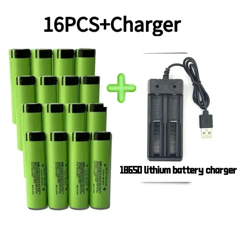 2024 100% Rechargeable lithium battery 18650 Battery 3.7V 3400mAh 34B pour lamp de poche chargeur USB original new NCR18650B