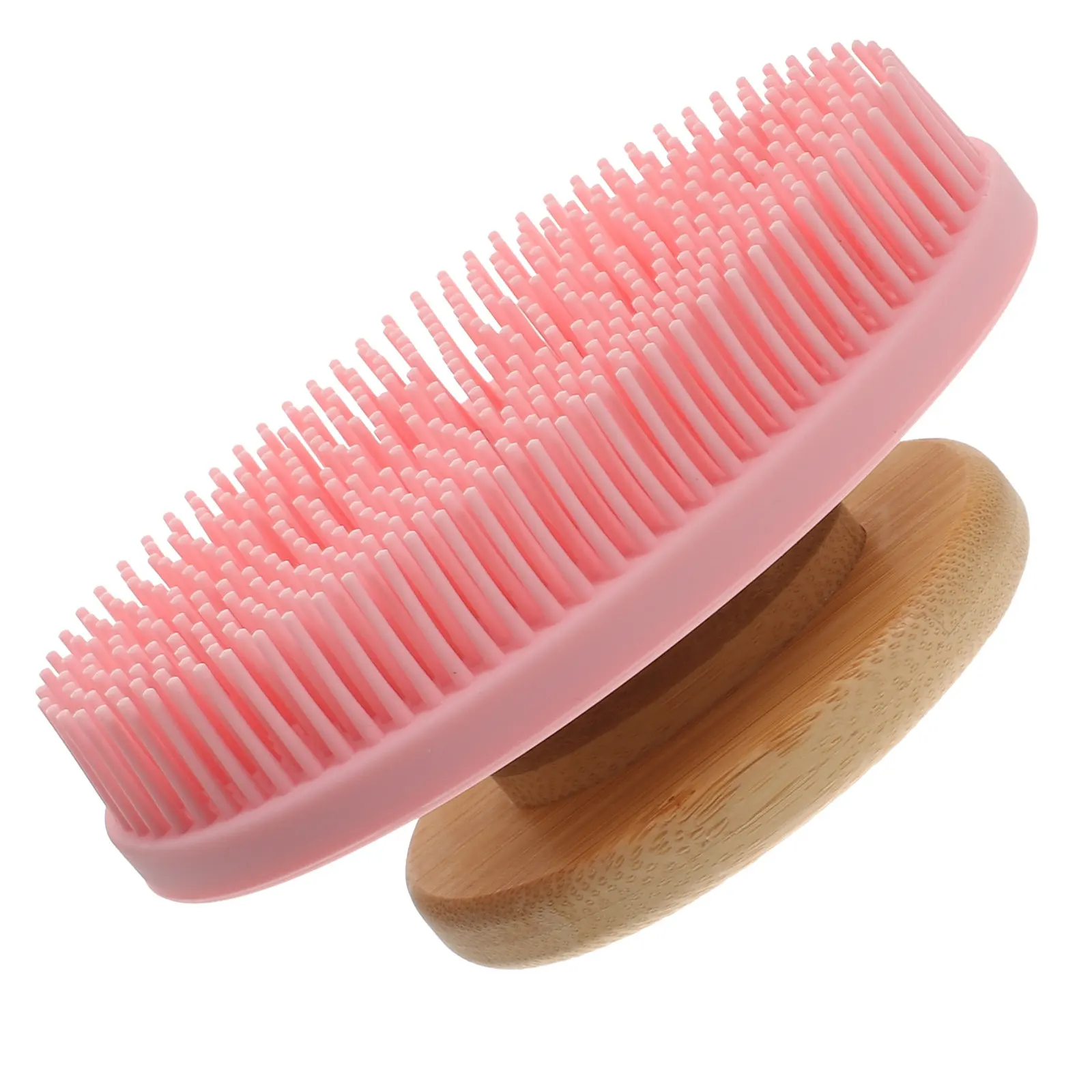 Portable Silicone Bath Brush Mild Soft Body Scrubber Long Teeth Exfoliating Back Shower Cleaning Massage Brush