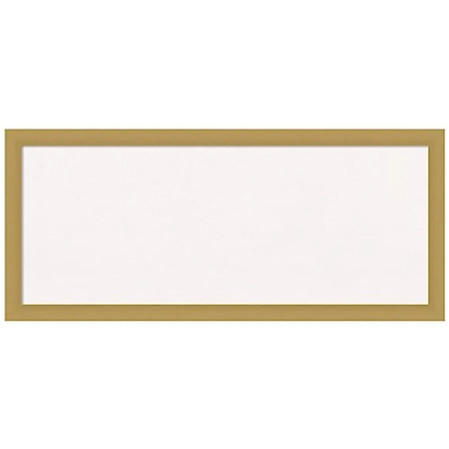 

Белая пробковая доска для стен 14x32, доска для заметок с золотой рамкой, средняя пробковая доска для офиса и дома, для организации пространства, повседневная пробковая доска