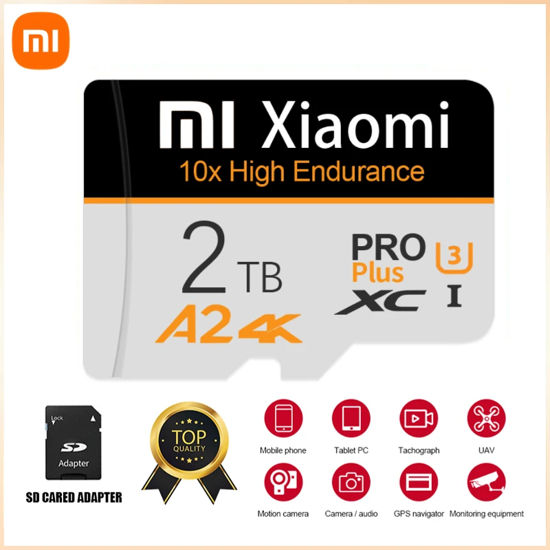 Xiaomi Hoge Snelheid Geheugenkaarten 1Tb 2Tb Micro Tf Sd Kaart 128Gb 256Gb Klasse 10 Flash Tf/Sd Kaart Micro Kaart Voor Camera Auto Pc