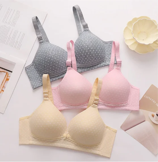3-pack-women-polka-dot-wireless-nursing-bra-soft-cotton-dot-print-comfort-maternity-bra-adjustable-straps-daily-pregnancy-under