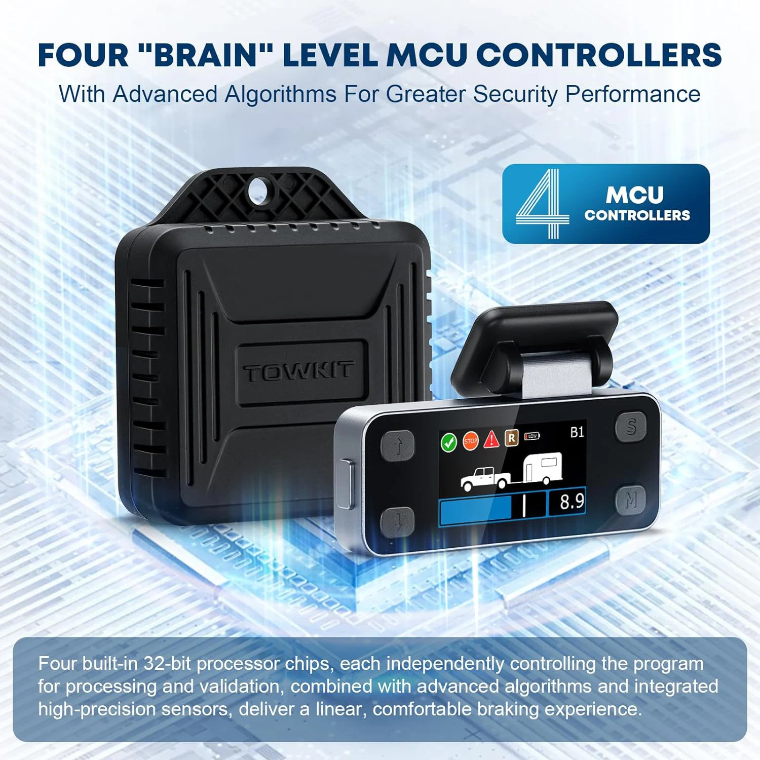 Trailer Brake Controller for RV TOWKIT T4 1-4Alex electric Proportional Brake Controller