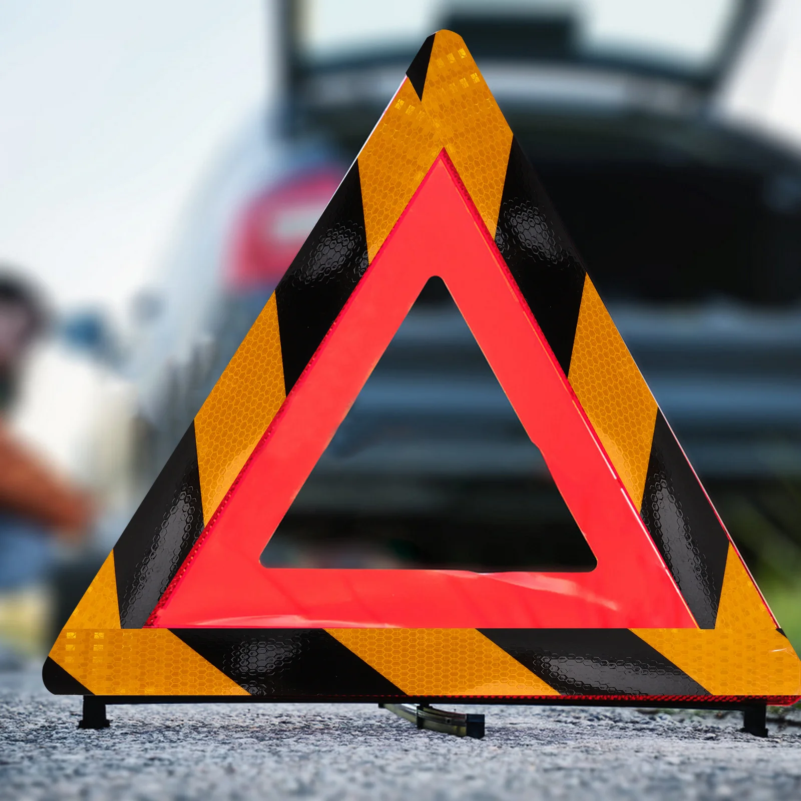 

1 Roll Reflective Warning Tape Safety Adhesive Strip For Trailer Outdoor Road Construction Use Traffic Reflector