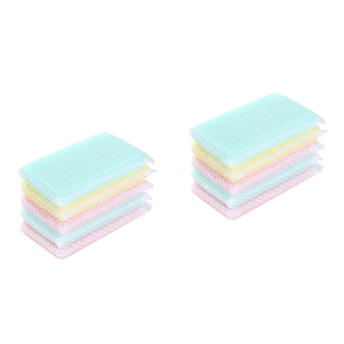 

10 pcs Net Cleaning Car Net Natural Sponge Simple Practical Kitchen Cleaning Car Net Natural Sponge for Dish Cup Bowl (Random