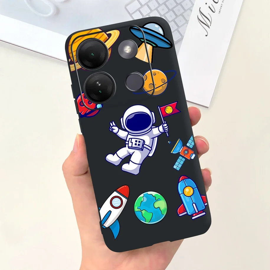 For Infinix Smart 7 Case Smart 7 HD X6516 Shockproof Cover Cute Astronaut Slim Soft Silicone Coque For Infinix Smart7 Plus Funda