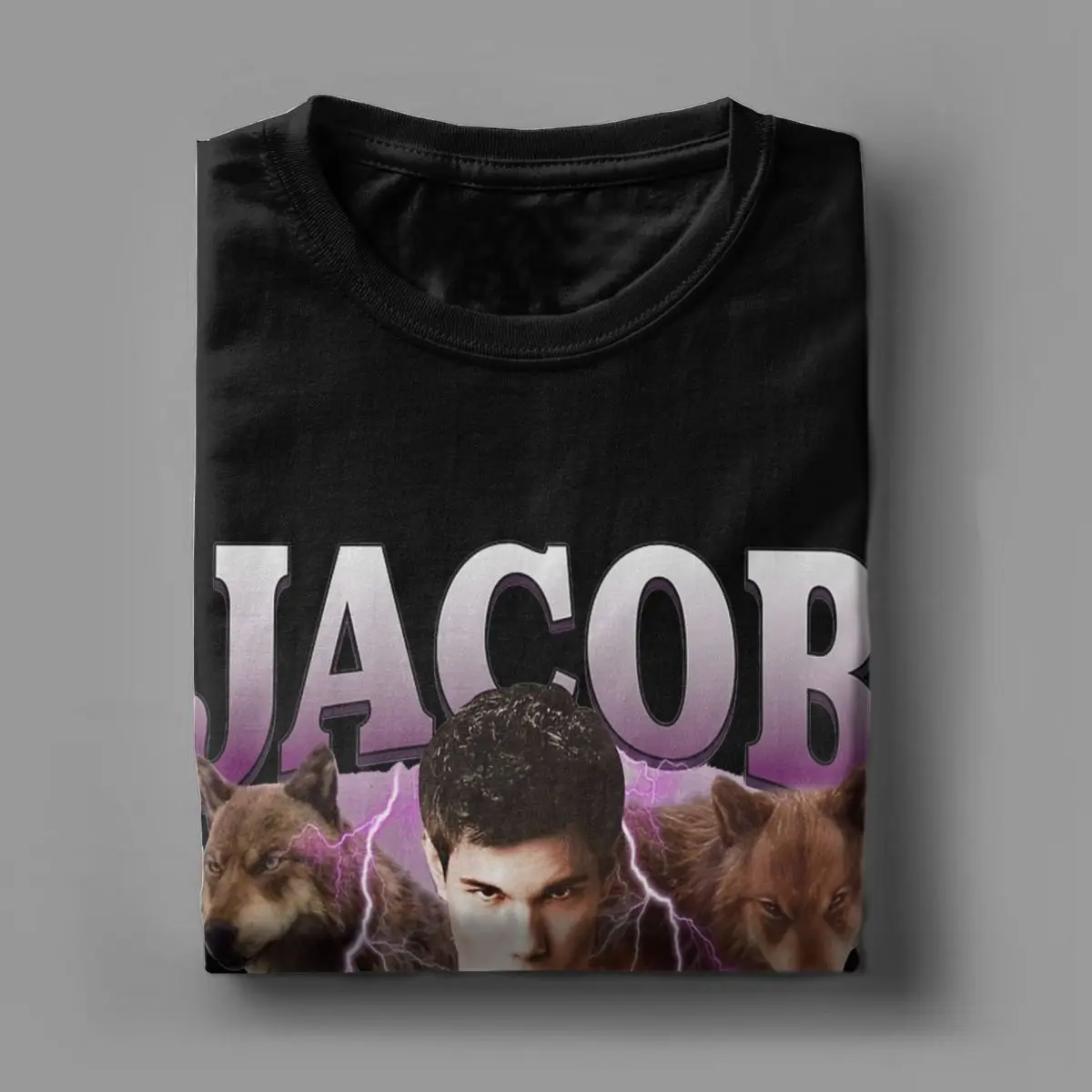 Twilight Jacob Black T Shirt Men 100% Cotton Funny T-Shirts Round Collar Tee Shirt Short Sleeve Clothes Party