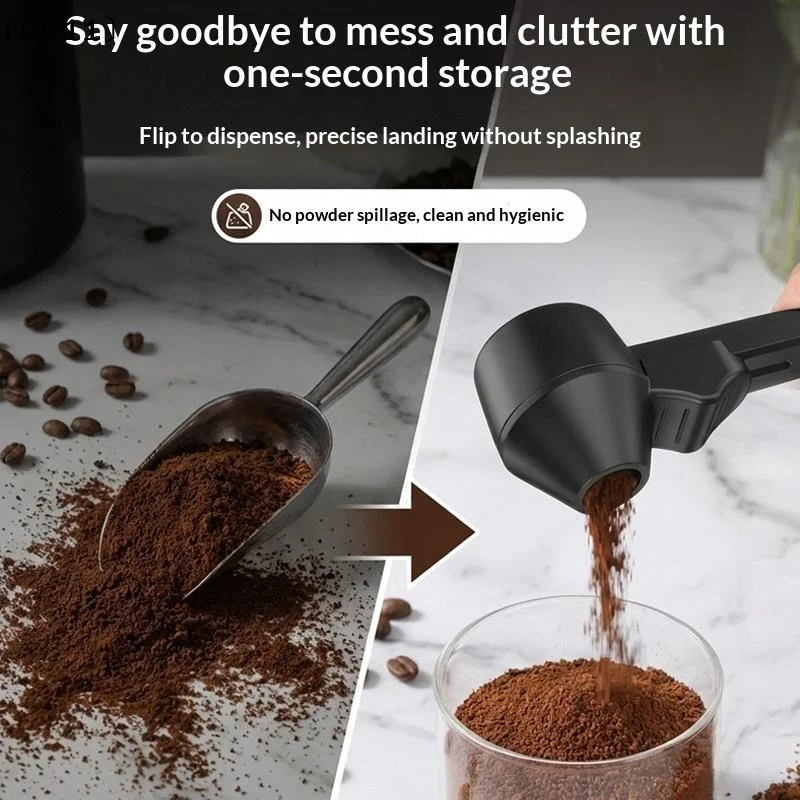 Sliding Leakproof Coffee Scoop Reusable Protein Powder Spoon Funnel For Milk Supplements Portable Home Kitchen Gadgets〔CC11〕