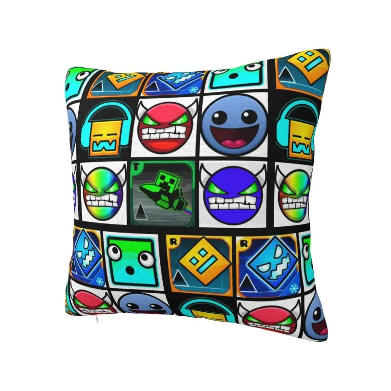 Custom Game Geometry Anime Dashes Cushion Cover Home Decor Print Throw Pillow for Car Double Side