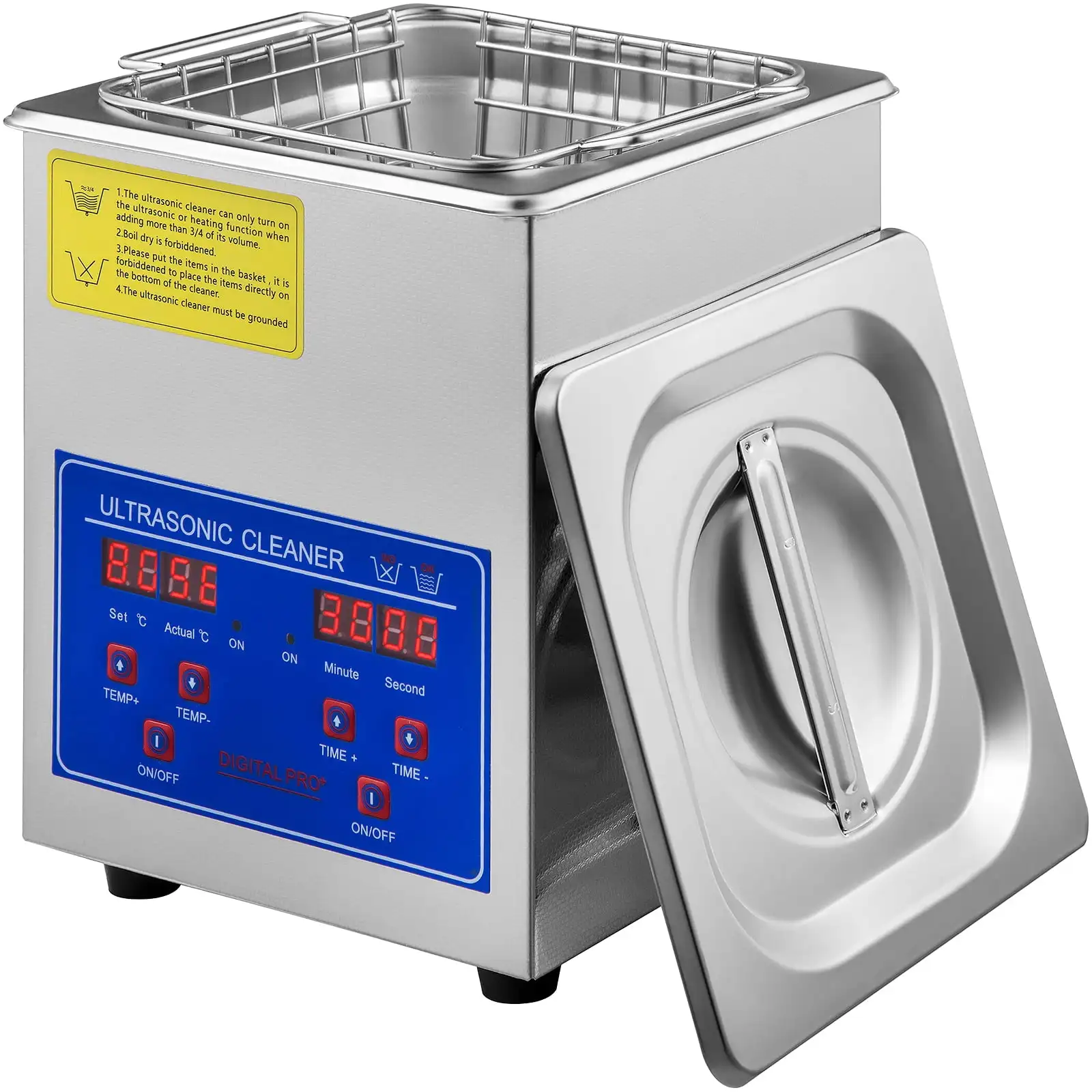 

2L Ultrasonic Cleaner Stainless Steel Professional Digital Machine w/Timer 40kHz ​110V, FCC/CE/RoHS Certified