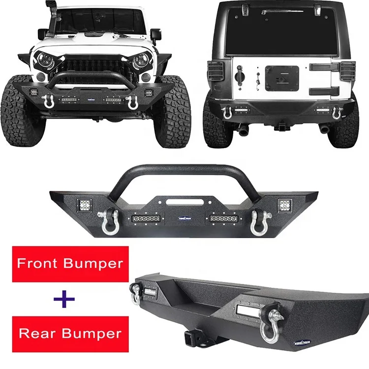 Heavy Duty Front & Rear Bumper Set for   Wrangler JK