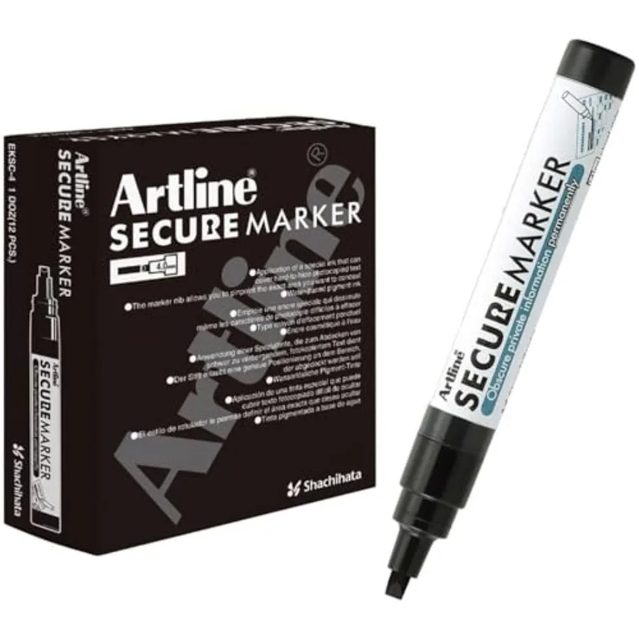 

Маркер для сокрытия информации, черный, для документов и почты, скрывающий личные данные, маркер для удаления конфиденциальной информации