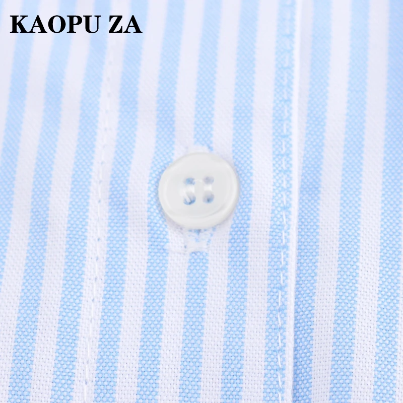 Kaopu Za 2024 Nieuwe Dames Revers Gestreept Single-Breasted Shirt Basics Trend Dames Top Zomerkleding