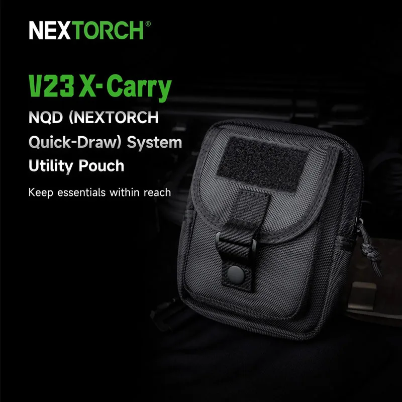 Nextorch V23 X-Carry Quick-Draw Utility Pouch for Flashlight, Dual Compartment, Suitable for Belt Width 38-50mm