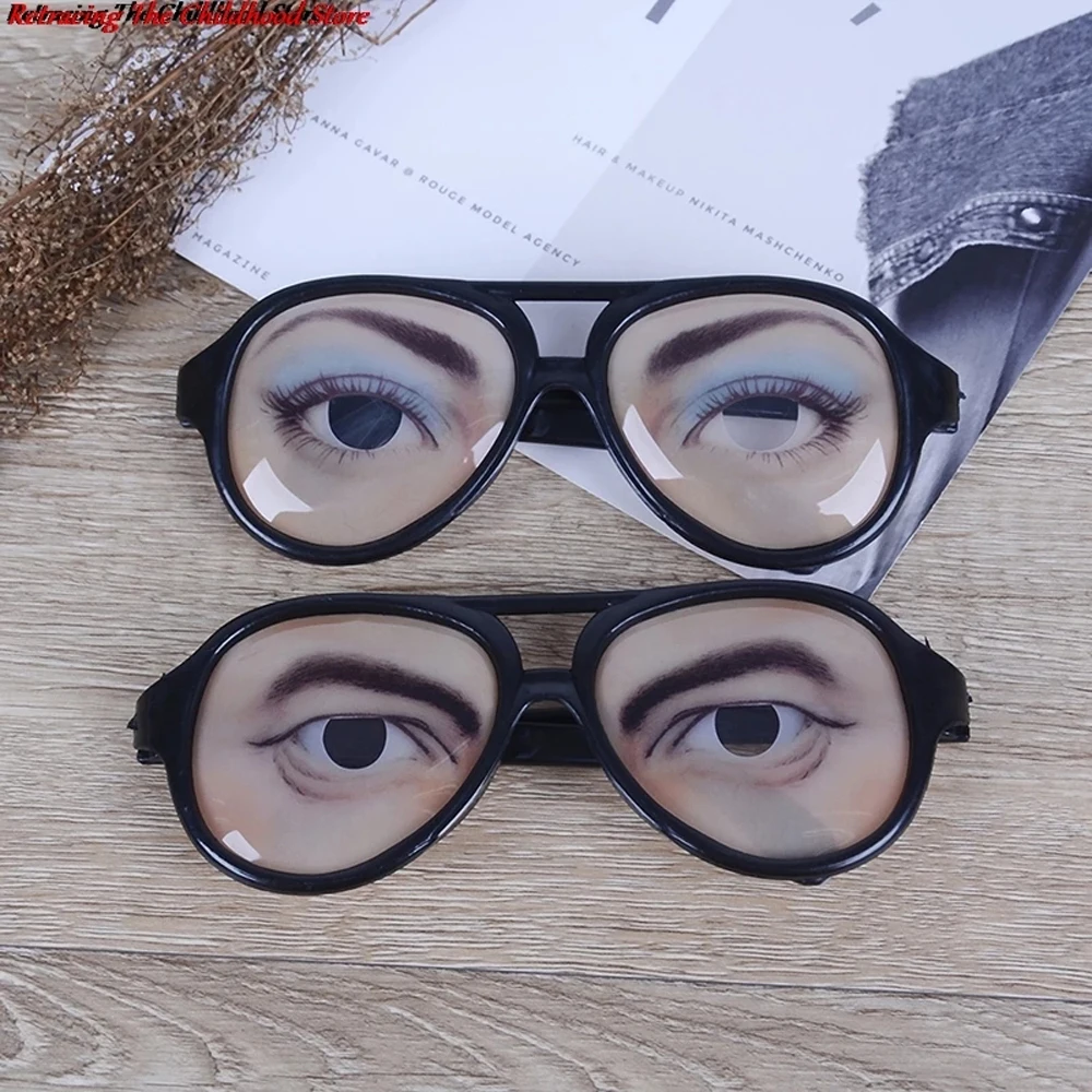 Novelty Party Black Frame Joke Toy Prank Toy Eyes Frames Funny Joke Glasses Fake Glasses Glasses Toy Funny Glasses