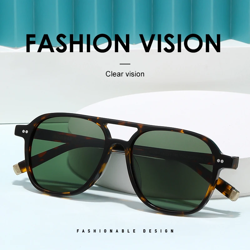 ultra-light TR90 material Polarized sunglasses Double nose Bridges sunglasses for men and women outdoor driving glasses BJORN