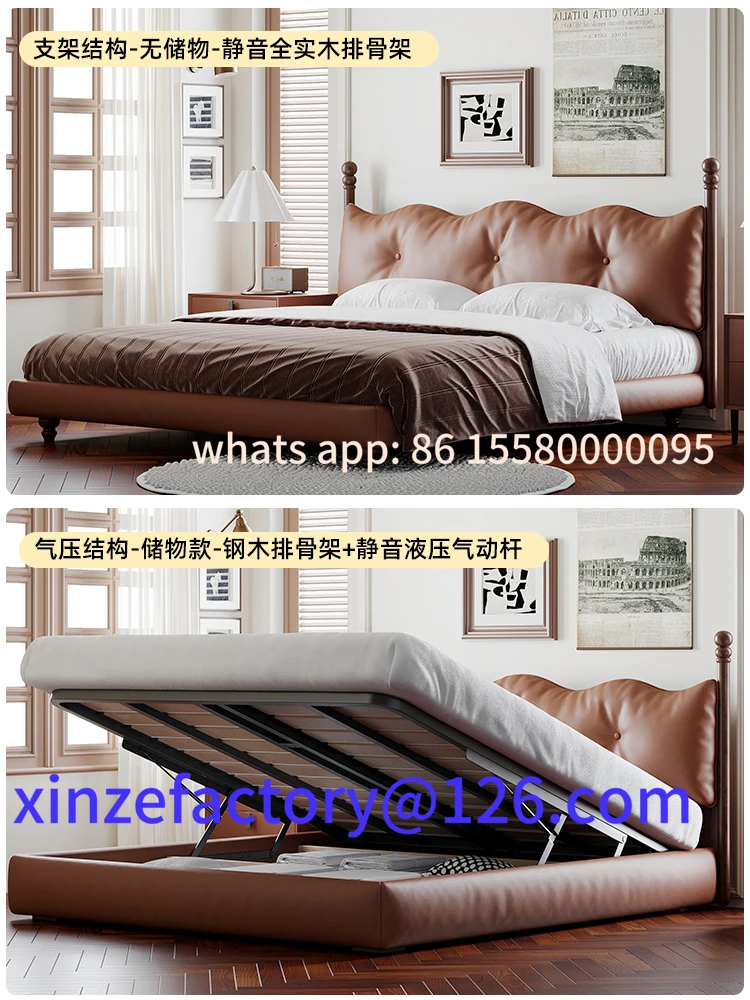 

Customizable antique sofa small apartment 1.8 meters bed