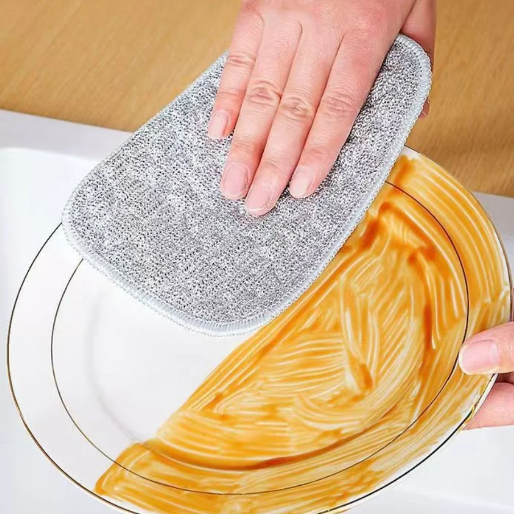 

10PCS High Quality Non-Stick Oil Dishwashing Cloth Reusable Multi-purpose Washing Cloth Double-side Wiping Rags Kitchen Use
