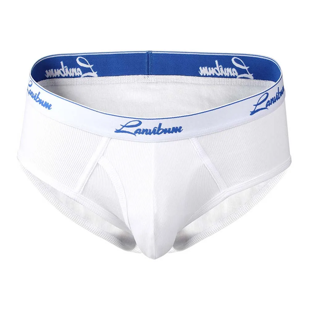 Men's Solid Color Mid Waist Briefs with Breathable Fabric and Supportive Bulge Pouch for Comfortable All-Day Wear