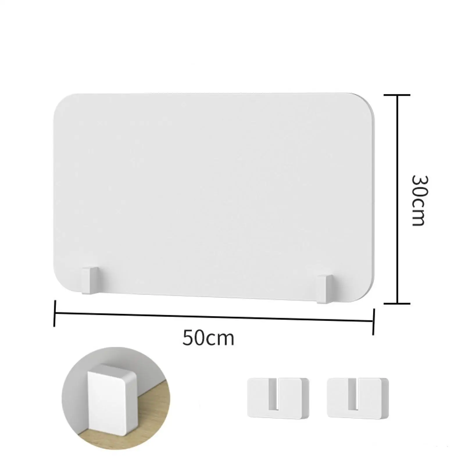 Desk Privacy Divider Separate Board with Round Edges Multifunctional for Office Home School Simple Assembly Protective Shield