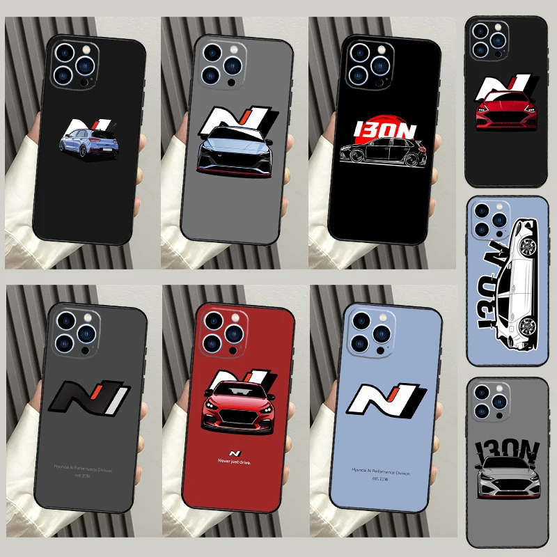 i30N Sports Car Cover For iPhone 16 15 12 13 Mini 11 12 13 14 Pro Max X XS Max Plus XR Phone Case