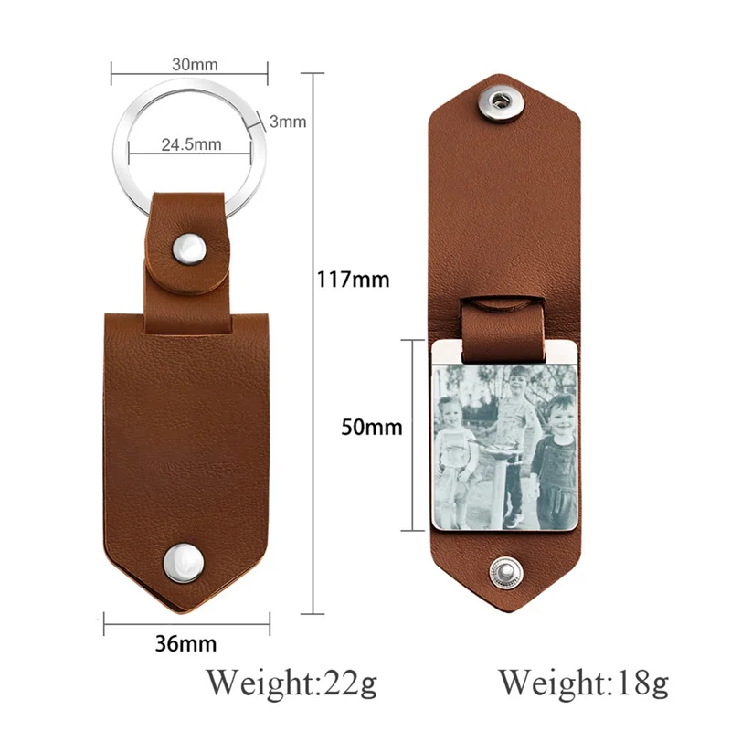 Leder-Schlüsselanhänger, Foto, UV-Farbdruck, individueller Schlüsselanhänger, personalisierter Text, gravierter Kalender, Datum