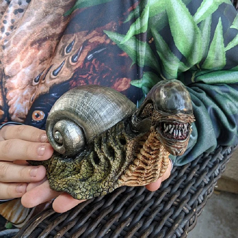 Grande mutação feio mal caracol animal resina figura monstro modelo raro coleção limitada brinquedo presente para adulto decoração de halloween