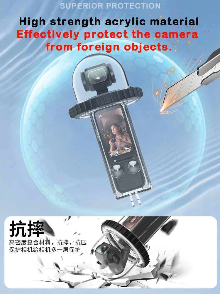 

Waterproof Case for Outdoor Cycling, First Angle Fixed Shooting Daily Waterproof For DJI Osmo Pocket 3 Sports Camera Accessories