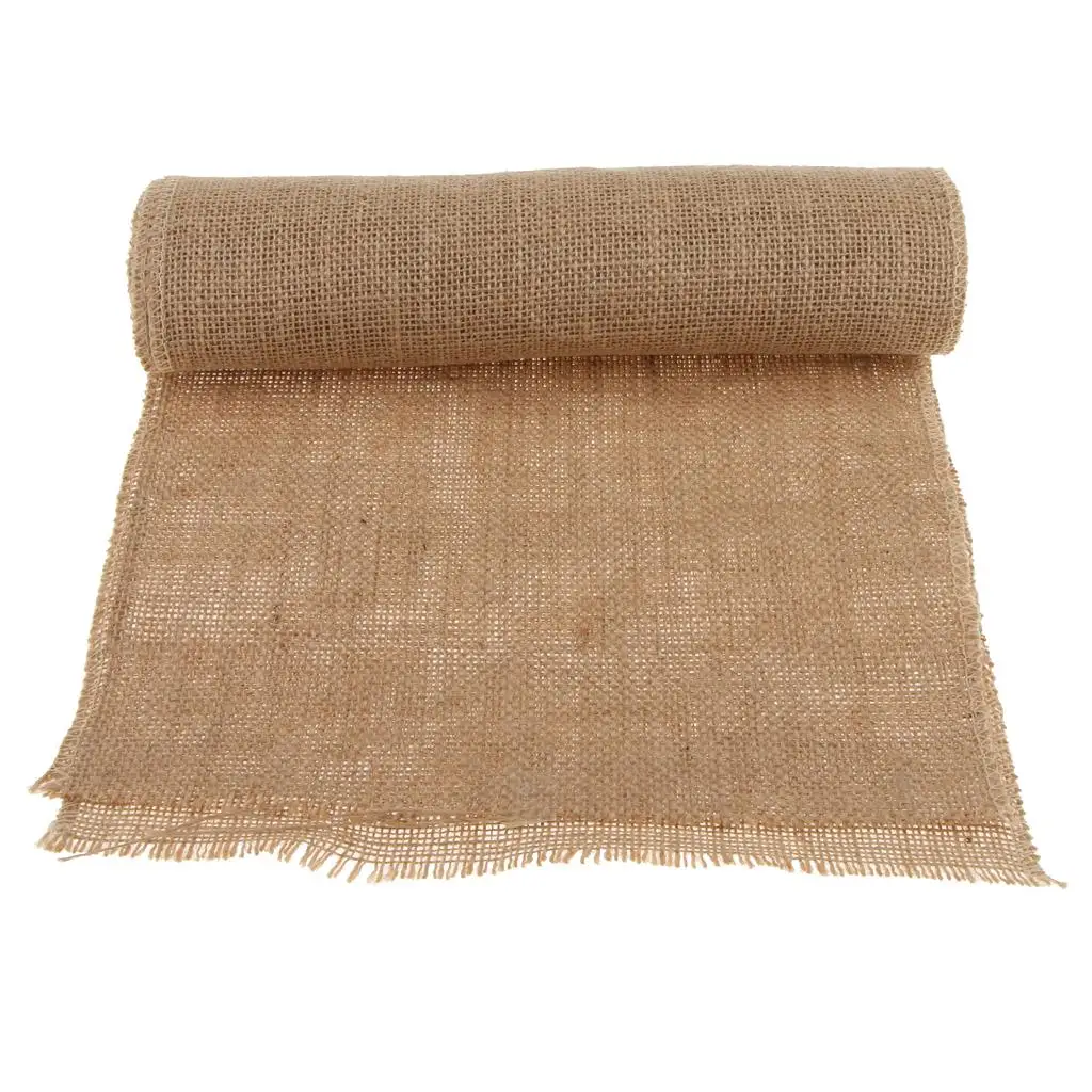 Natural Burlap Linen Roll Rustic Jute Ribbon Wide Textured Trim Craft for Christmas DIY Home Decor