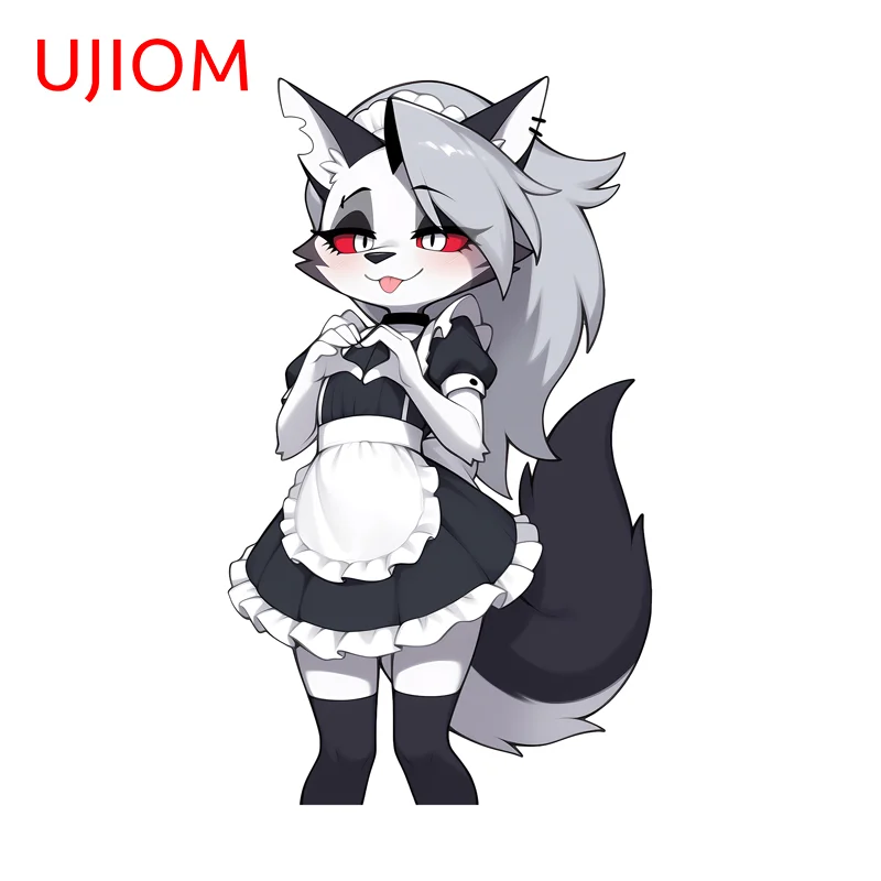 UJIOM Loona Autocollant mural Fille Mignonne en tenue de demoiselle d'honneur, Design Premium Enchantant, Décoration Imperméable pour Salle de Jeu