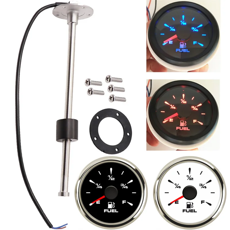 0-190ohm 52mm Fuel Level Gauges Sensors 100 150 200 250 300 350 450mm 240-33ohm Sending Unit for Auto Boat Truck Bus Rv 9-32vdc