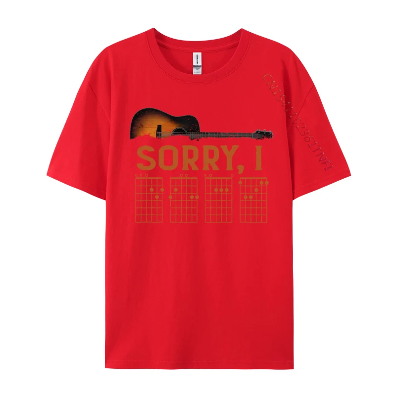 Sorry I D.G.A.F Funny Message Guitar Chords Guitarist T-Shirts Classic Men's T-Shirt Leisure Cotton Tees For Men