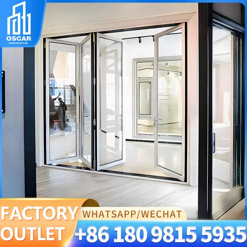 

Customizable European Style Bifold Door Ideal for Office Spaces Factory Direct Supply Bifold Door