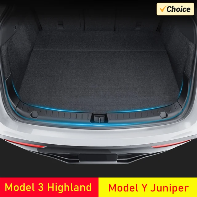 USVOTOV dla Tesla Model Y Juniper Launch Model 3 2025 2026 Mata ochronna na próg bagażnika, mata do bagażnika, ochraniacz tylnego zderzaka, podkładki TPE, akcesoria