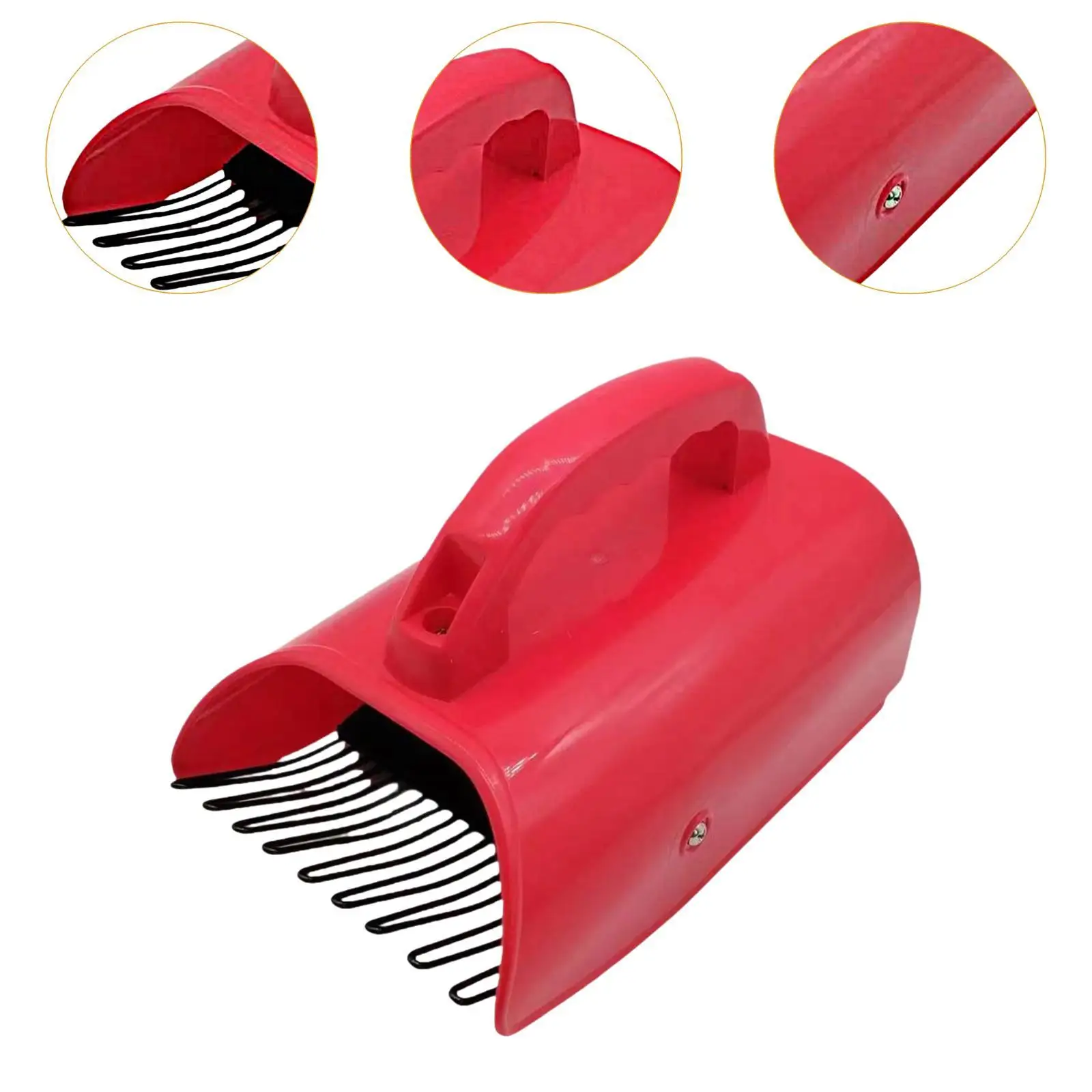 Berry Picker Red Portable with Metallic Comb for Lingonberries Blueberries