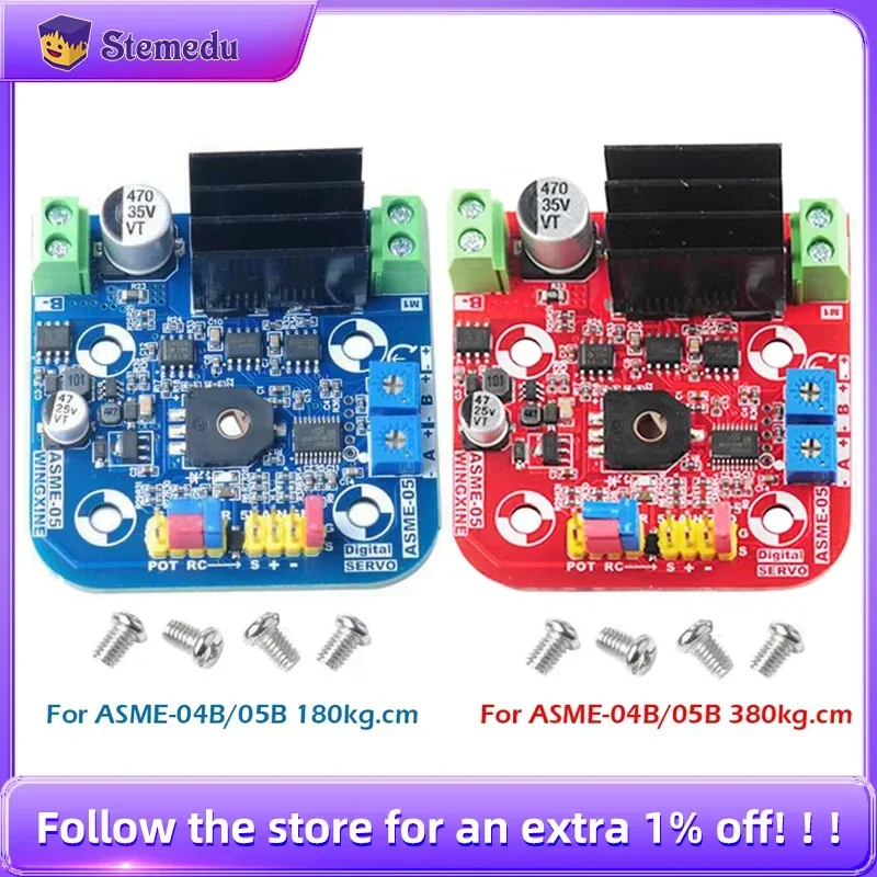 Contrôleur PCB pour Robot Servo ASMC-04B ASMC-05B, Support de couple haute puissance 12V ~ 24V 180kg.cm 380kg.cm, grand manipulateur robotique