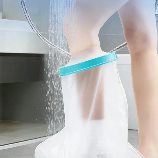 Waterproof Foot Cast Cover for Shower, Wound Plaster Protector, Reusable Bath Sleeve for Injury Recovery