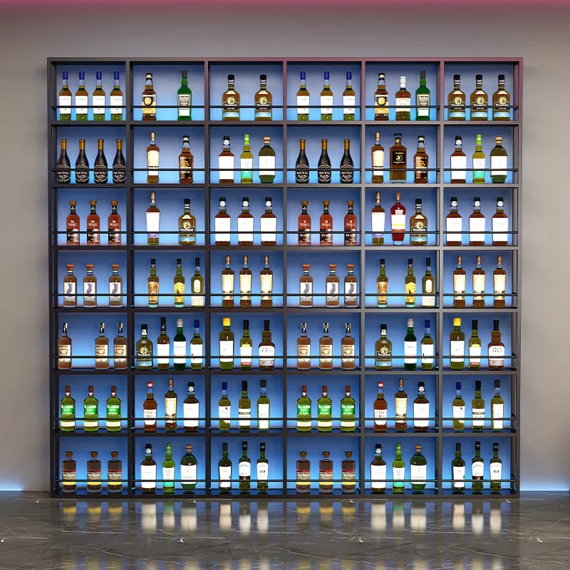 Whiskey Display Bottle Storage Wine Cabinet Living Room Bar Furniture Liquor Mini Meuble Vin Rack Restaurant Cocktail Restaurant