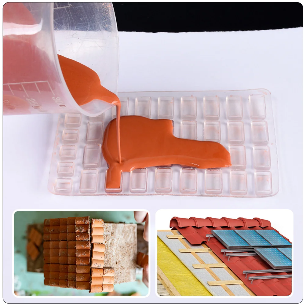 Bricks Mini Mold Miniature DIY Silica Gel Fake Tiles Model Sand Table Scene Accessories