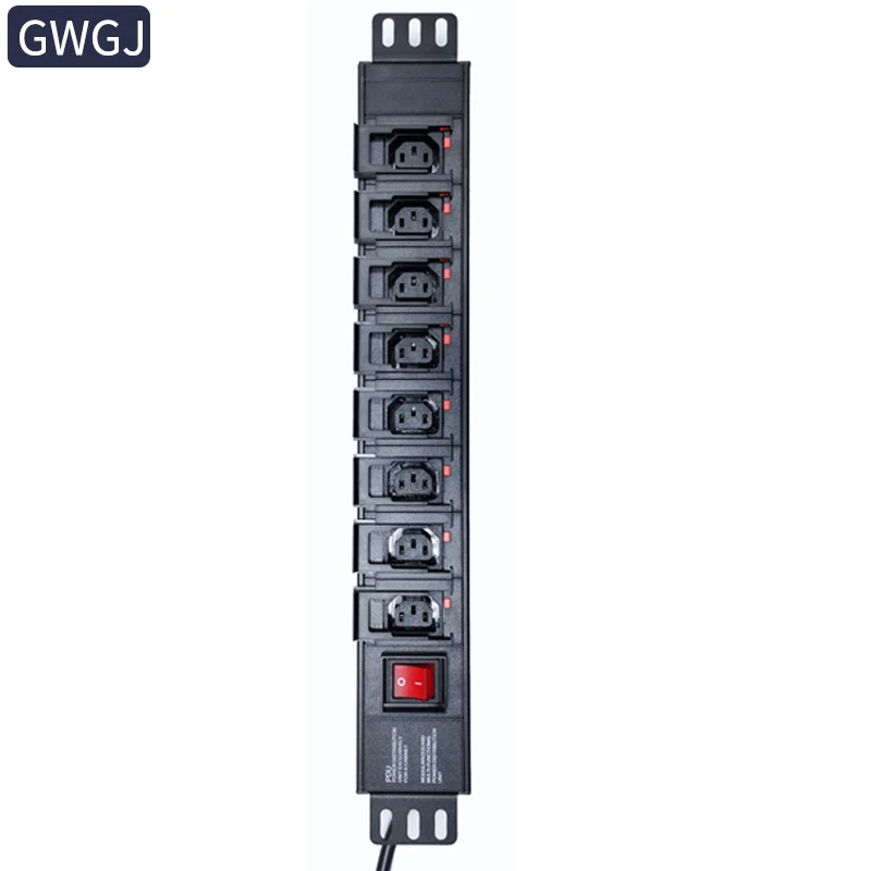 Aluminum Alloy Rack C13 Anti-shedding Cabinet Power Distribution Unit PDU Power Distribution Unit of Large Power Socket