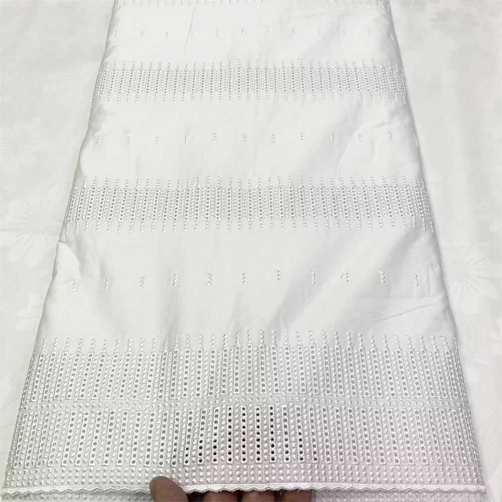 Eyelet Egyptian Baby Polish Deluxe Sheer Austria 100% Skin Cotton Lace Embroidery Robe African Swiss Voile Baby Fabrics CT1455