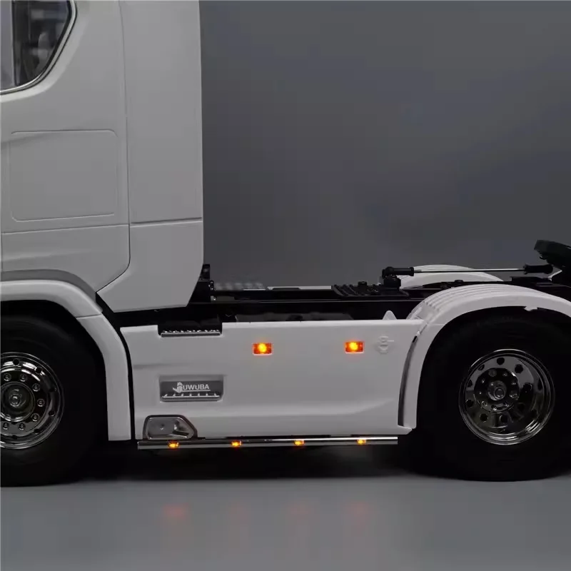 JUWUBA LED Upgrade Seitenschweller-Lichtleiste Dekorative Lampe für 1/14 Tamiya RC Muldenkipper SCANIA 770S 6×4 56368 Auto-Zubehör – Detail 4