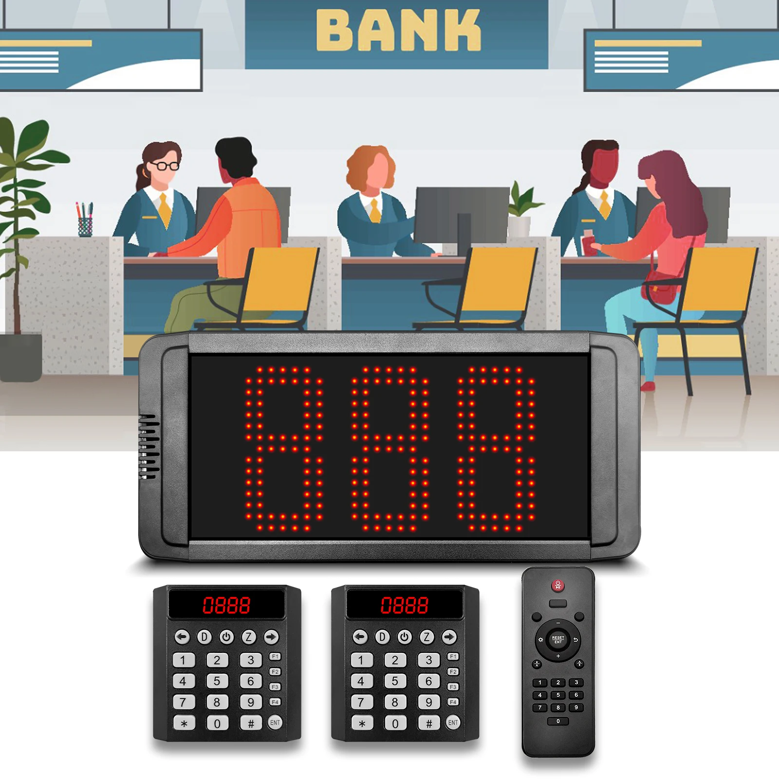 Queue Paging Buzzer Beeper Restaurant Pager Elektronisches Paging-System Wireless Take a Number System für Restaurant