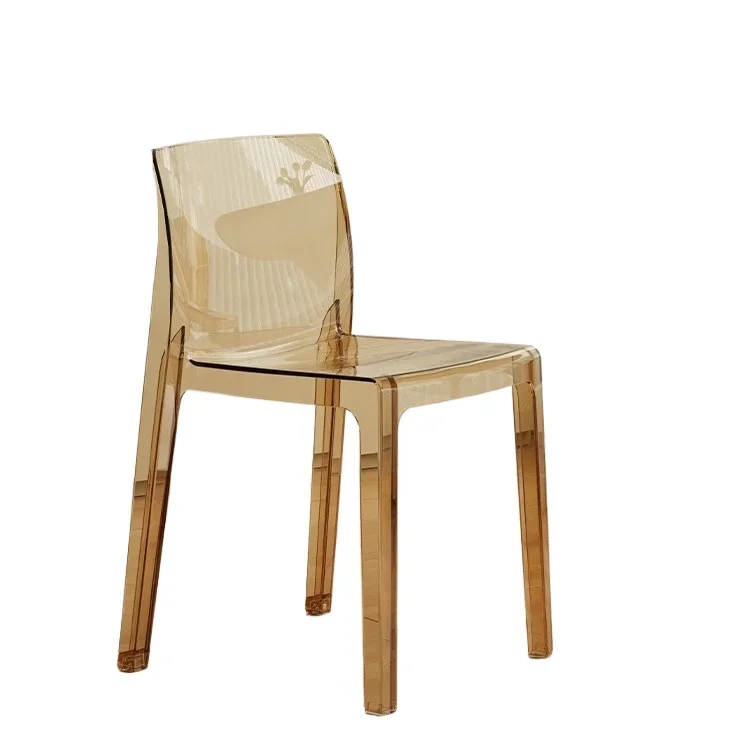 

Crystal transparent makeup chair simple modern designer cafe stool