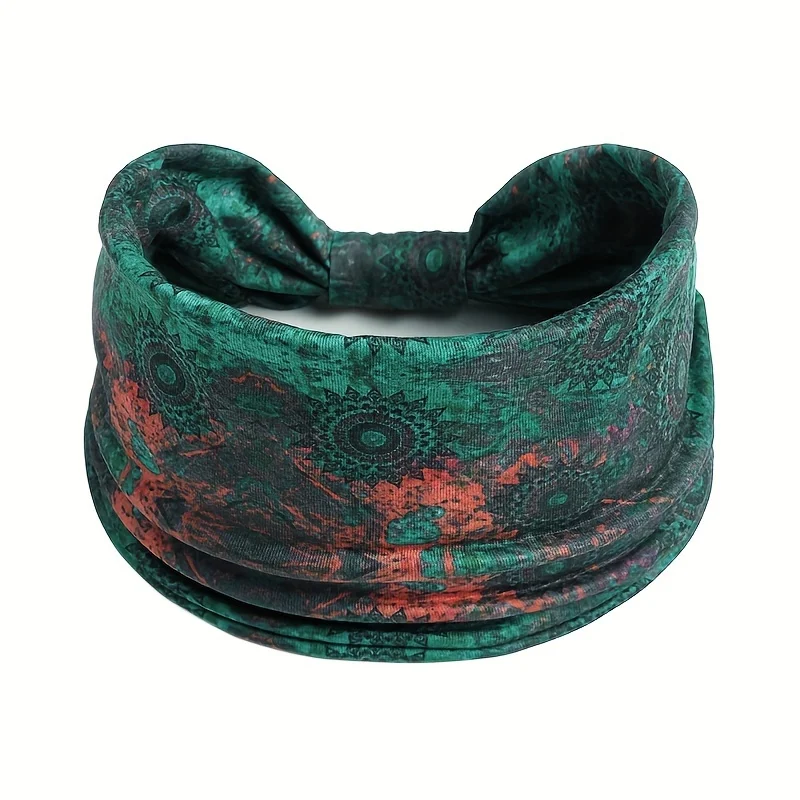1 Stück Neues Boho-Haarband Personalisierte Stirnbänder Elastisches Bündel Schweißabsorbierend Atmungsaktiv Damen Breiter Rand Kopfbedeckung – Detail 1