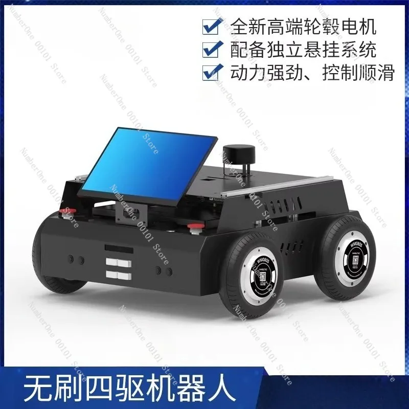 Advanced Brushless 4WD Robot Car Chassis S200 Autonomous Driving Platform with LiDAR SLAM Mapping Navigation Smart Mobile Robot